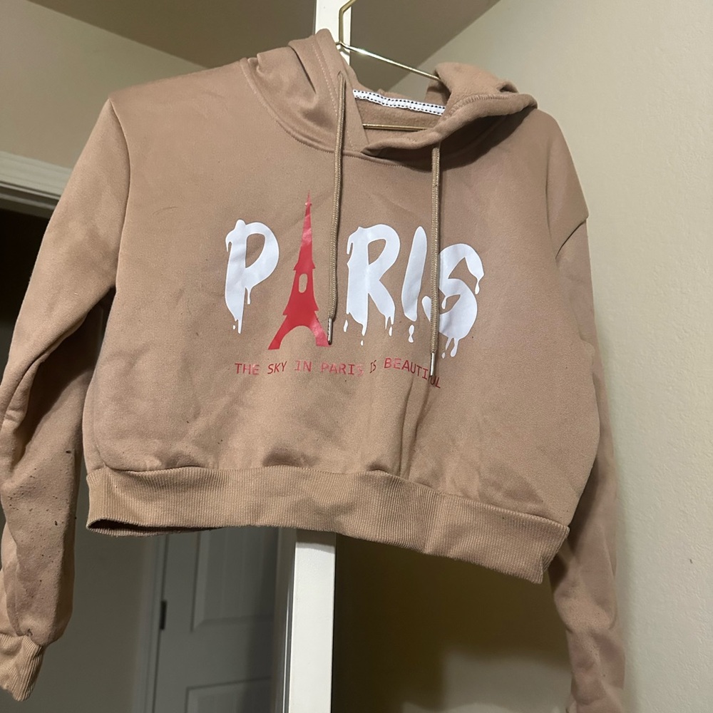 Tan Paris Hoodie